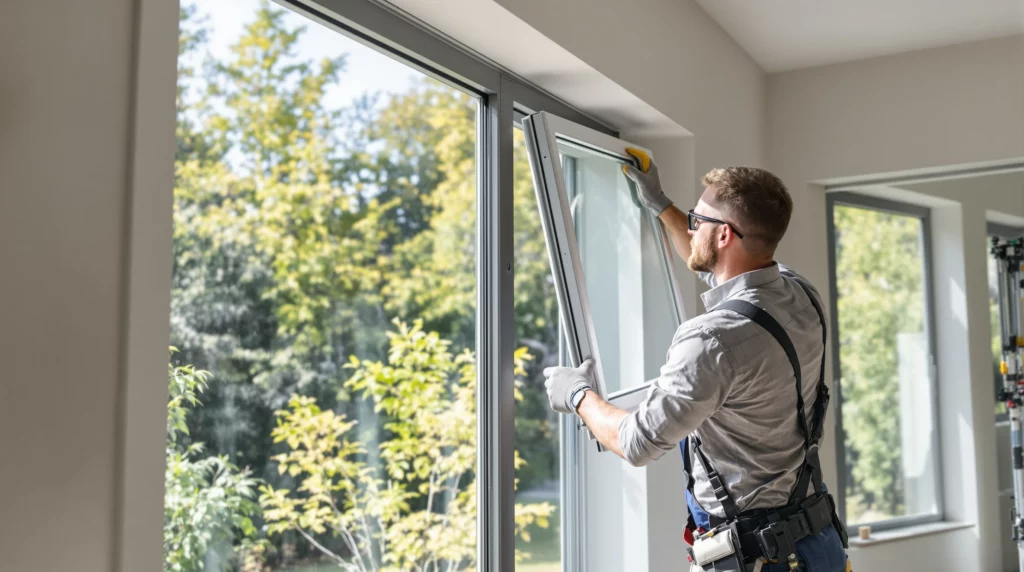 Installation professionnelle de double vitrage haute performance dans une maison à Uccle (1180).